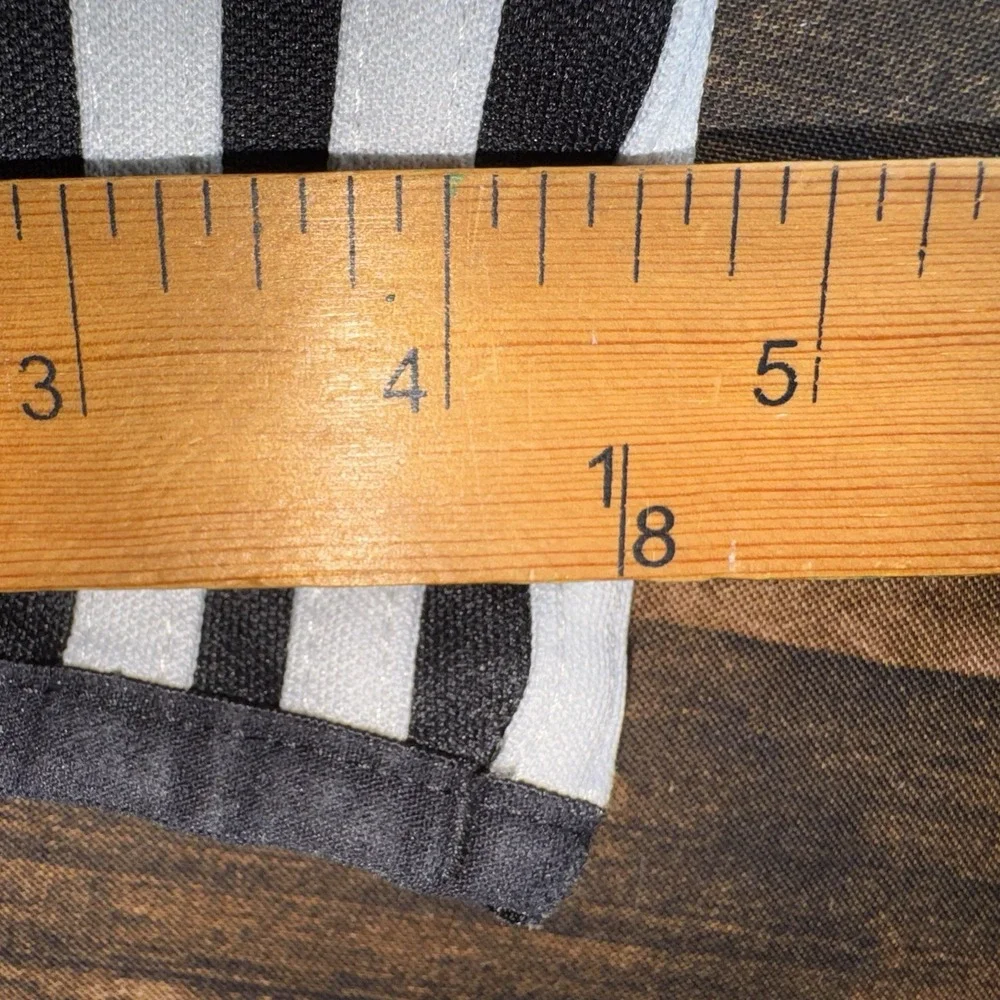 Adidas Sweatpants Black Stripes Size 24x29 No Size Tag Ankle Zipper